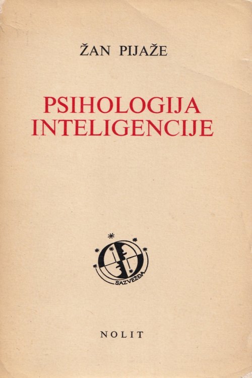 Psihologija inteligencije - Jean Piaget, naslovnica knjige