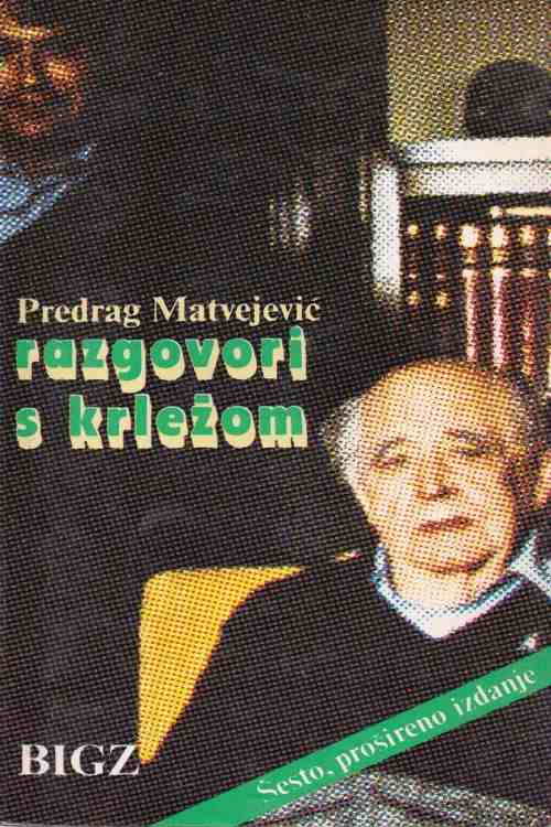 Razgovori s Krležom - Predrag Matvejević, naslovnica knjige