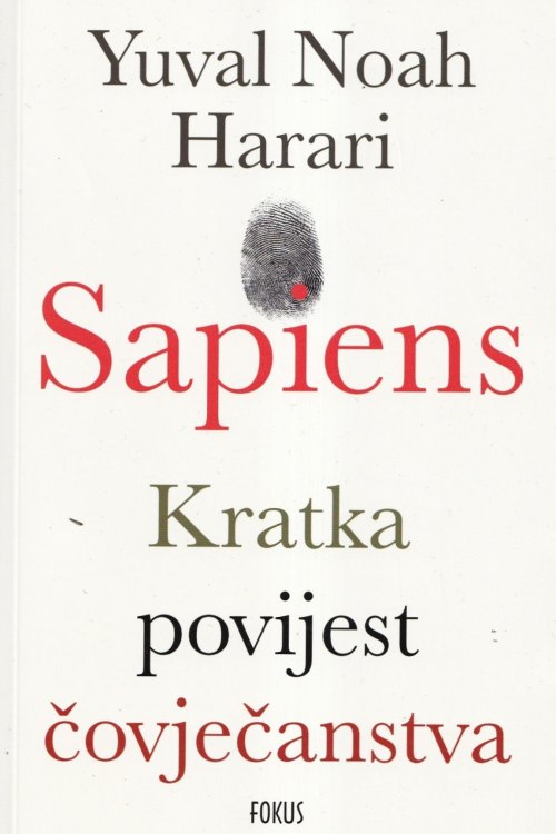 Sapiens: kratka povijest čovječanstva - Yuval Noah Harari, naslovnica knjige