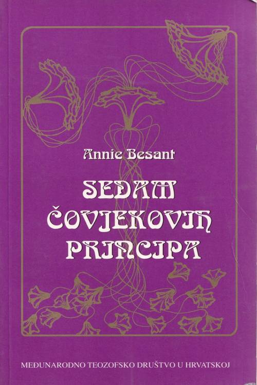 Sedam čovjekovih principa - Annie Besant, naslovnica knjige