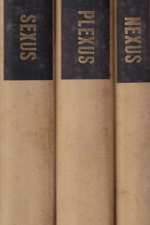 Sexus, Plexus, Nexus - Henry Miller, hrbat knjige