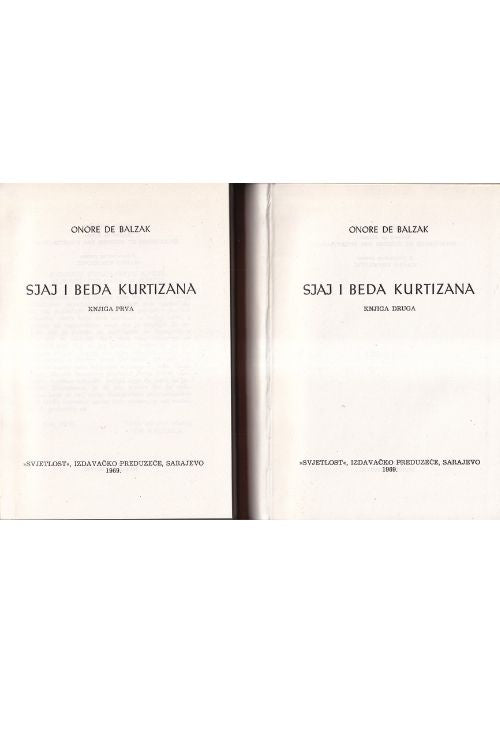 Sjaj i beda kurtizana 1 - 2 - Honore de Balzac, naslovnica knjige