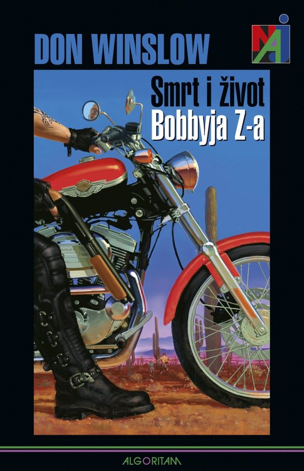 Don Winslow, Smrt i život Bobbyja Z-a, prednji dio motora, dio noge s motoristčkom čizmom.