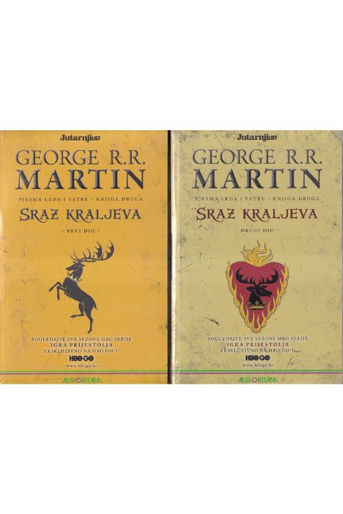 Sraz kraljeva 1 - 2 - George R.R. Martin, naslovnica knjige