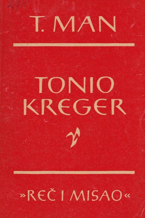 Tonio Kreger - Thomas Mann, naslovnica knjige