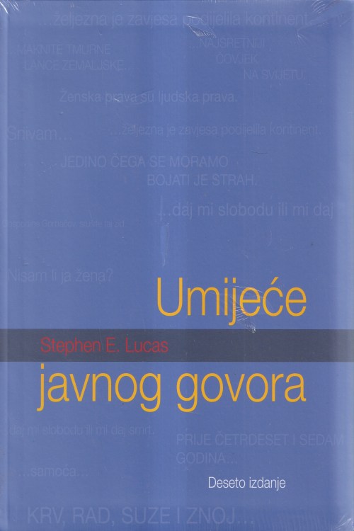 Umijeće javnog govora - Stephen E. Lucas, naslovnica knjige