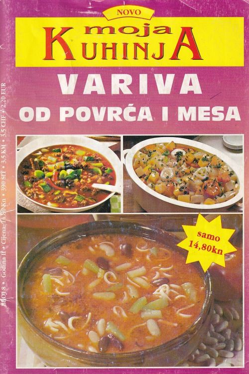 Moja kuhinja - variva od povrća i mesa , naslovnica knjige