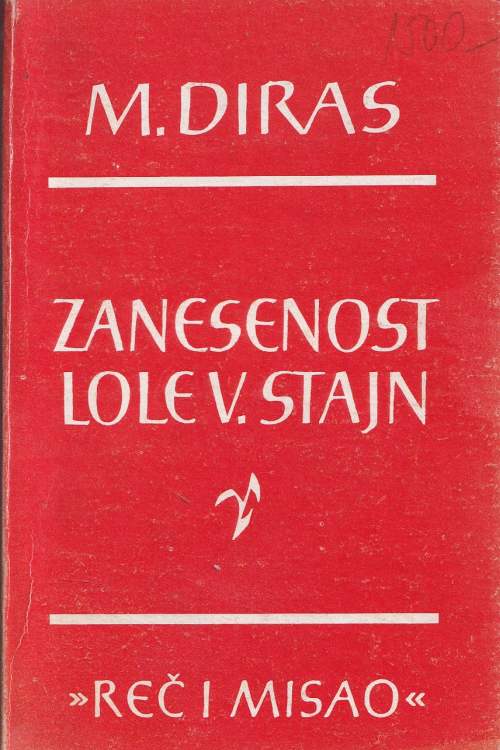 Zanesenost Lole V. Stajn - Marguerite Duras, naslovnica knjige