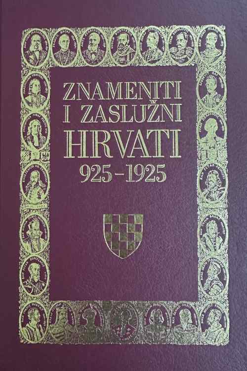 Znameniti i zaslužni Hrvati 925 - 1925, naslovnica knjige