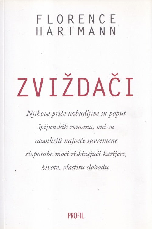 Zviždači - Florence Hartmann, naslovnica knjige